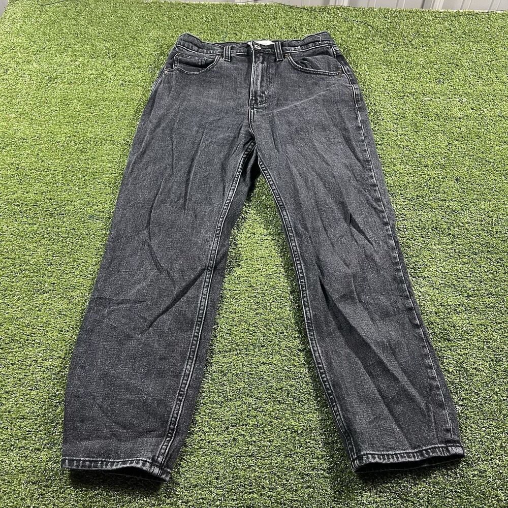 Abercrombie & Fitch The Ankle Straight Ultra High Rise Jeans in Black, Size 26/2